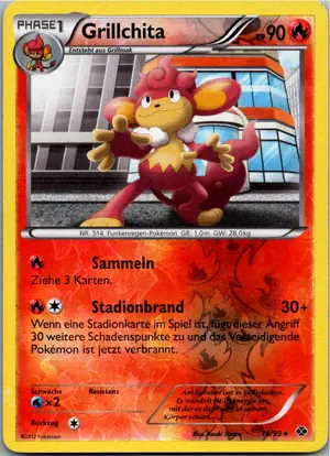 Pokémon-Karte Grillchita 16/99 Kommende Schicksale