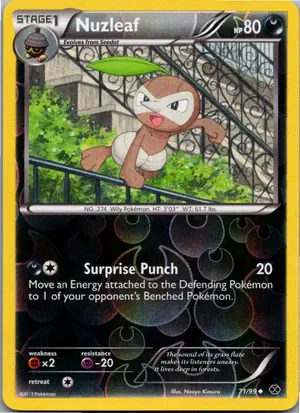 Pokémon-Karte Nuzleaf Blanas 71/99 Kommende Schicksale