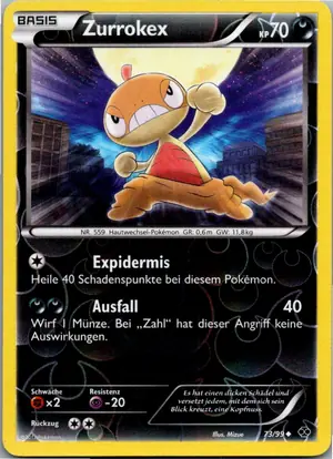 Pokémon-Karte Zurrokex 73/99 Kommende Schicksale