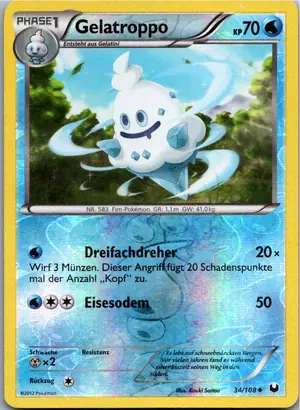 Pokémon-Karte Gelatroppo 34/108 Erforscher der Finsternis