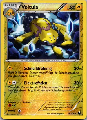 Pokémon-Karte Voltula 43/108 Erforscher der Finsternis