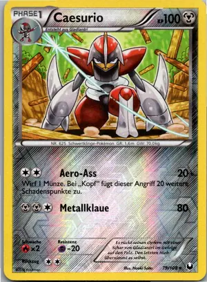 Pokémon-Karte Caesurio 79/108 Erforscher der Finsternis