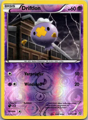 Pokémon-Karte Driftlon 50/124 Hoheit der Drachen