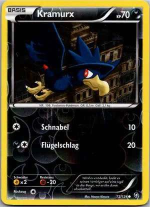 Pokémon-Karte Kramurx 72/124 Hoheit der Drachen