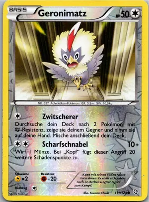 Pokémon-Karte Geronimatz 111/124 Hoheit der Drachen