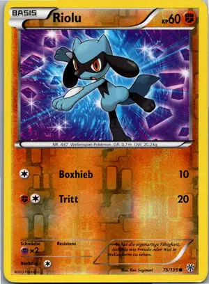 Pokémon-Karte Riolu 75/135 Plasma-Sturm