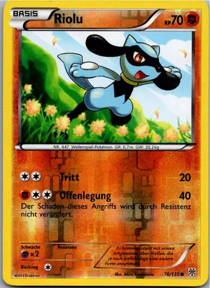 Pokémon-Karte Riolu 76/135 Plasma-Sturm