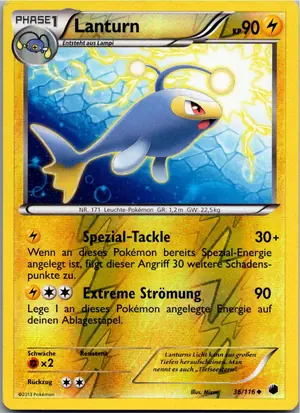 Pokémon-Karte Lanturn 36/116 Plasma-Frost