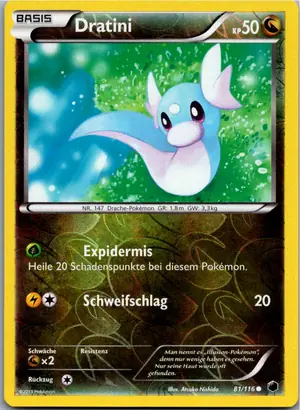 Pokémon-Karte Dratini 81/116 Plasma-Frost