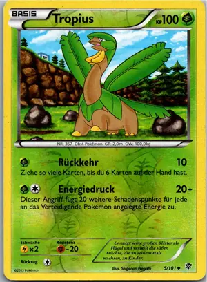 Pokémon-Karte Tropius 5/101 Plasma-Blaster