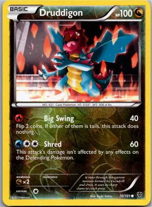 Pokémon-Karte Druddigon Shardrago 70/101 Plasma-Blaster