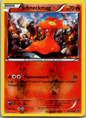 Pokémon-Karte Schneckmag 20/146 XY