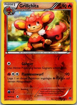 Pokémon-Karte Grillchita 23/146 XY