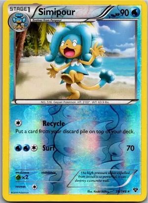 Pokémon-Karte Simipour Sodachita 38/146 XY