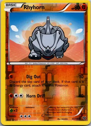 Pokémon-Karte Rhyhorn Rihorn 60/146 XY