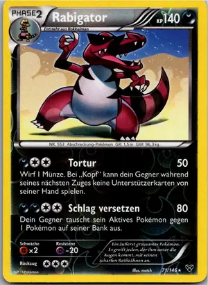 Pokémon-Karte Rabigator 71/146 XY