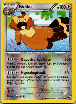 Pokémon-Karte Bidifas 107/146 XY
