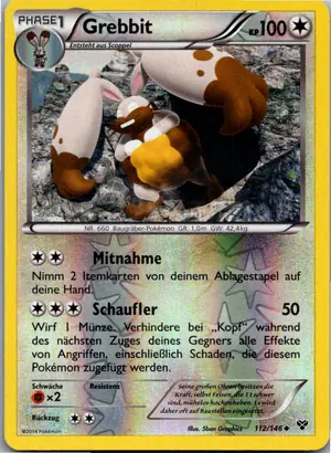 Pokémon-Karte Grebbit 112/146 XY