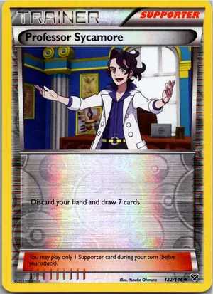 Pokémon-Karte Professor Sycamore Prof. Platan 122/146 XY
