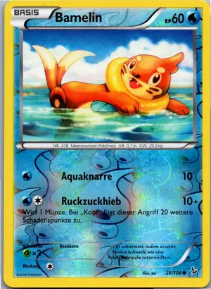 Pokémon-Karte Bamelin 28/106 Flammenmeer