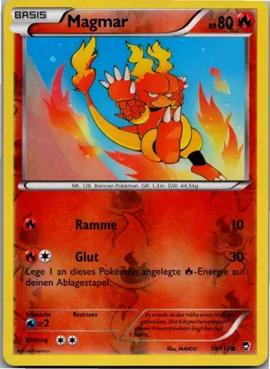 Pokémon-Karte Magmar 10/111 Fliegende Fäuste