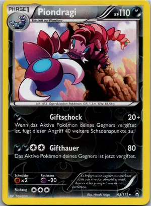 Pokémon-Karte Piondragi 65/111 Fliegende Fäuste