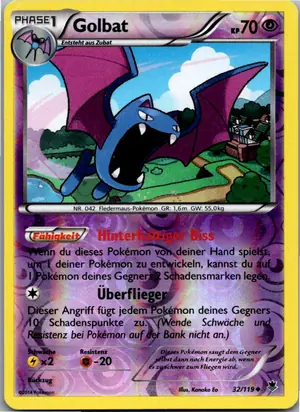 Pokémon-Karte Golbat 32/119 Phantomkräfte