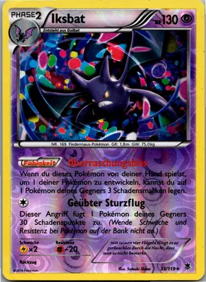 Pokémon-Karte Iksbat 33/119 Phantomkräfte