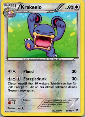 Pokémon-Karte Krakeelo 84/119 Phantomkräfte