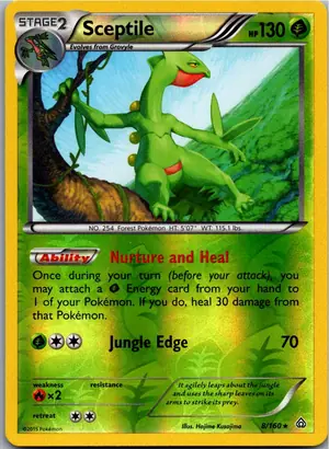 Pokémon-Karte Sceptile Gewaldro 8/160 Protoschock