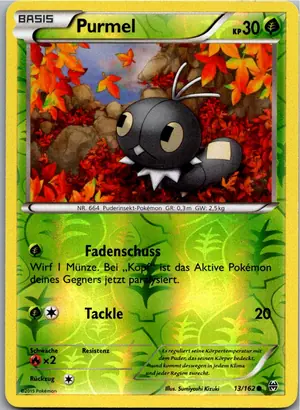 Pokémon-Karte Purmel 13/162 TURBOstart