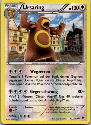 Pokémon-Karte Ursaring 122/162 TURBOstart
