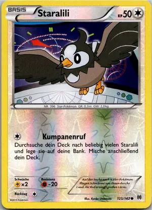 Pokémon-Karte Staralili 125/162 TURBOstart