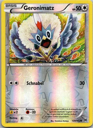 Pokémon-Karte Geronimatz 129/162 TURBOstart