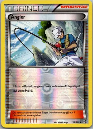Pokémon-Karte Angler 136/162 TURBOstart