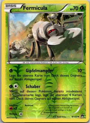 Pokémon-Karte Fermicula 9/122 TURBOfieber