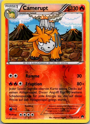 Pokémon-Karte Camerupt 13/122 TURBOfieber