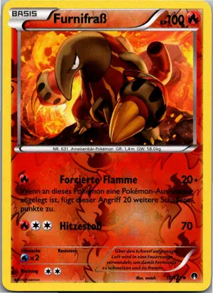 Pokémon-Karte Furnifraß 15/122 TURBOfieber