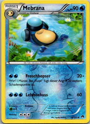 Pokémon-Karte Mebrana 34/122 TURBOfieber