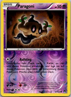 Pokémon-Karte Paragoni 64/122 TURBOfieber