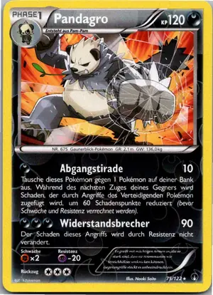Pokémon-Karte Pandagro 75/122 TURBOfieber