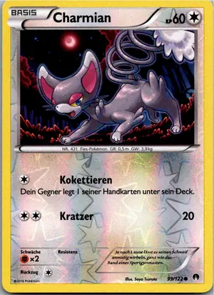 Pokémon-Karte Charmian 93/122 TURBOfieber