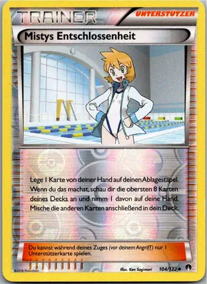 Pokémon-Karte Mistys Entschlossenheit 104/122 TURBOfieber