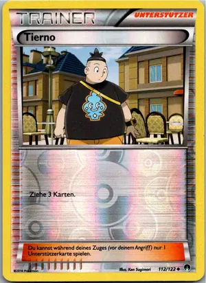 Pokémon-Karte Tierno 112/122 TURBOfieber