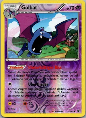 Pokémon-Karte Golbat 31/83 Generationen