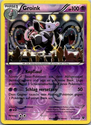 Pokémon-Karte Groink 31/124 Schicksalsschmiede