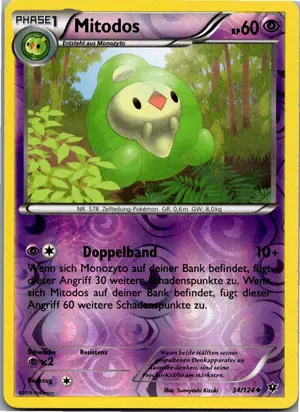 Pokémon-Karte Mitodos 34/124 Schicksalsschmiede