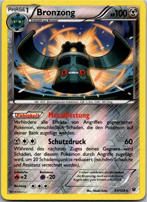 Pokémon-Karte Bronzong 61/124 Schicksalsschmiede