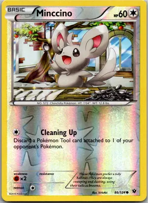 Pokémon-Karte Minccino Picochilla 86/124 Schicksalsschmiede