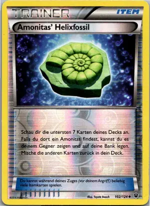 Pokémon-Karte Amonitas’ Helixfossil 102/124 Schicksalsschmiede